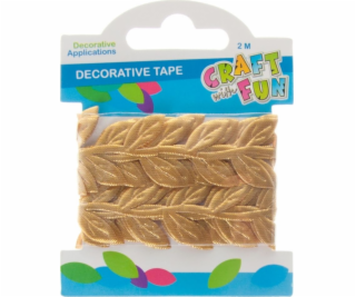 Craft with Fun CF DECK DECORATION LEAF TAPE 2M/2,5CM ZLAT...