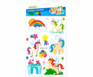 Craft with Fun Stickers 100x190 Unicorn 3d Pbh 20/160