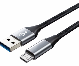 Montis USB-A - microUSB USB kabel 2 m černý (MT049)