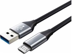 Montis USB-A - microUSB USB kabel 2 m černý (MT049)