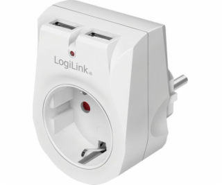 LogiLink LogiLink Steckdosenadaptér 1x CEE 7/3 + 2x USB-A