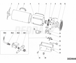 Ventilátor motoru Dedra