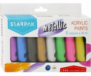 Starpak AKRYLOVÉ BARVY 8 COL 25 ML METALC STK WB 6/24