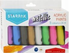 Starpak AKRYLOVÉ BARVY 8 COL 25 ML METALC STK WB 6/24