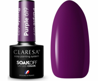 Claresa Soak Off UV/LED Purple hybridní lak 619 5g