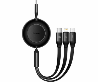 Baseus USB-C - USB-C + microUSB + Lightning kábel 1,1 m č...