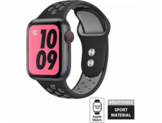 Sportovní pásek Crong Crong Duo – řemínek Apple Watch 38/40 mm (šedá/černá)