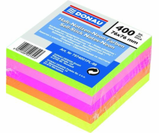 Donau Sticky notes 76x76mm neonové 400 karet. (14K040X)