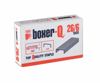 ICO Staples Boxer 26/6, pozinkovaný, 1000 kusů (ISAXBQ26/6)