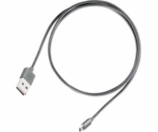 SilverStone USB-A - microUSB USB kabel 1 m Graphite (52008)