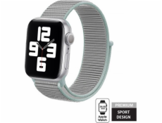 Sportovní řemínek Crong Crong Nylon pro Apple Watch 38/40 mm (pastelově šedá)