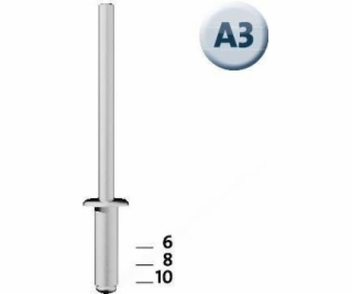 Hliníkové nýty Novus A3/6 NOVUS [30 ks]