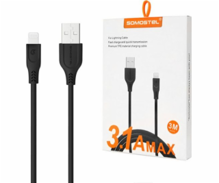 Somostel USB-A - Lightning kabel 3 m černý (25930)