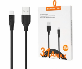 Somostel USB-A - Lightning kabel 2 m černý (25929)