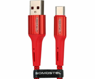 Somostel USB-A - USB-C USB kabel 1 m červený (25697)