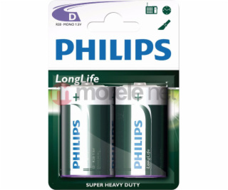 Baterie Philips LongLife D / R20 2 ks.