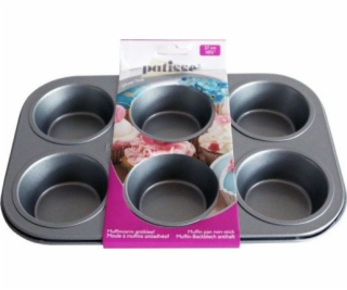 Patisse Forma na muffiny 6 ks 27 cm Stříbrná Univerzální top