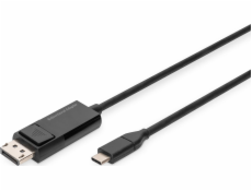 Digitus USB-C – DisplayPort USB kabel 2 m černý (AK-300334-020-S)