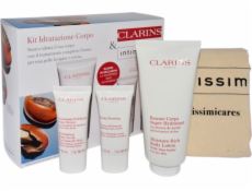 Clarins CLARINS SET (TĚLOVÉ MLÉKO 200ML + PELUHOVÝ TĚLOVÝ SCRUB 30ML + ZPEVŇUJÍCÍ TĚLO 30ML)