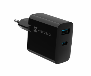 NATEC USB Charger Ribera GaN USB-A+USB-C Power Delivery 6...