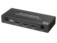 PremiumCord HDMI 2.1 splitter 1-2 porty, 8K@60hz, 4K@120Hz, 1080p, HDR+