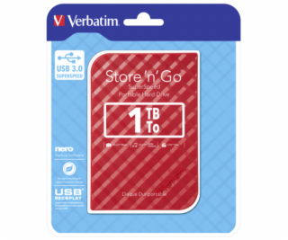 Verbatim Store n Go 2,5      1TB USB 3.0 cerveny Gen 2