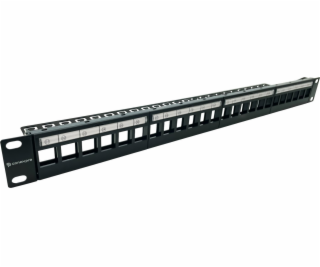 Patch panel Conexpro modulární neosazený 24pozic, 1U