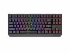 GENESIS herní klávesnice THOR 230/TKL/RGB/Outemu Red/Bezdrátová USB + Bluetooth/US layout/Černá