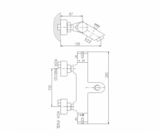 Termostatická vanová baterie Domoletti DTRM54.5