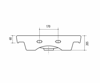 Umyvadlo RIVA 55, 555×415 mm