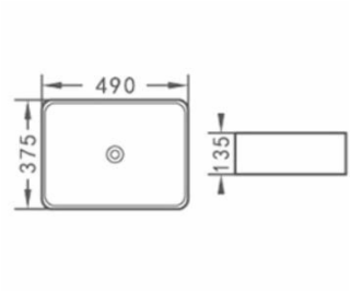 Umyvadlo DOMOLETTI ACB8025, 480×375 mm