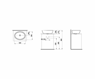 Umyvadlo LAUFEN PRO 8.1296.4.000.109.1, 520×390 mm