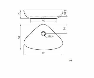 Umyvadlo SANYCCES BERGAMO 500005, 590×390 mm