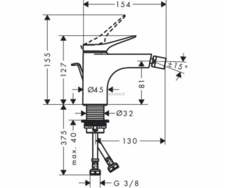 Bide maišytuvas Hansgrohe Vivenis 75200000, chromo