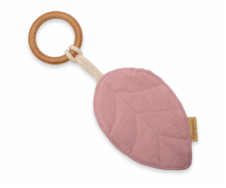 Kousátko s listy pro děti New Baby Leaf pink