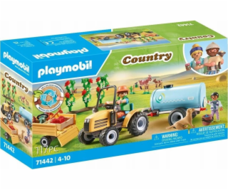 PLAYMOBIL 71442 Venkovský traktor s přívěsem a nádrží na ...