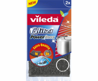 Vileda 141656 scouring pad Fabric  Stainless steel Grey  ...