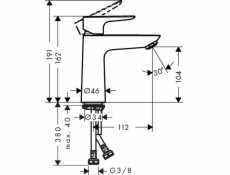 Praustuvo maišytuvas Hansgrohe Talis E 110 71710140, bronzos