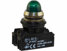 Promet Signální lampa 22 mm zelená 24 - 230 V AC / DC (W0-LDU1-L22GD Z)