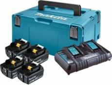 Makita 198091-4 sada Li-ion LXT 18V 4ksBL1860B+1ksDvojnabíječkaDC18RD+1ksMakpac