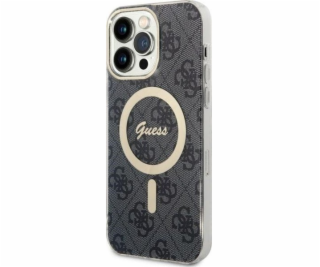 Guess 4G IML MagSafe Zadní Kryt pro iPhone 14 Pro Max Black