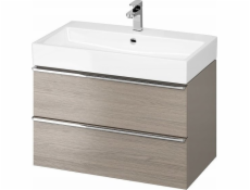 S801-424 SET B591 Panna 80 Gray, Chrome Handle, Cabinet (522-028) + Washbasin // Cer.Virgo-set-80-SZZARY