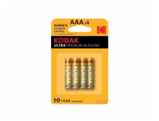 Baterie Kodak AAA ULTRA PREMIUM alkalická 4 ks, blistr