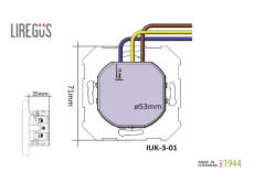 Zásuvka, USB A+C nabíječka Liregus Retro, černá