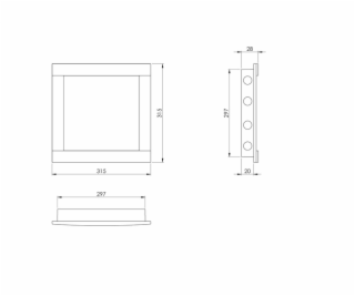 Revizní dvířka EUROPLAST PL3030A, 30 x 30 cm