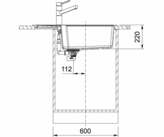 Plautuve Urban 114.0682.565 granitas 50x78x20cm