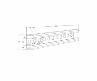 Profilis MEKA 1449647, 300.15 cm x 4.8 cm x 2.6 cm