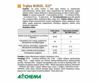 Trąšos Agrochema Ruduo, 10 kg