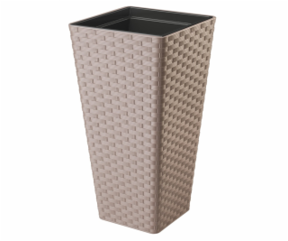 Hrniec FORM PLASTIC RATTAN SLIM, O 29 cm, hnedý