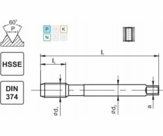 Fanar THREAD M 8x1 DIN-374B (6H) HSSE 800